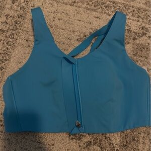 lululemon athletica Bright Teal Zip-Front Sports Bra